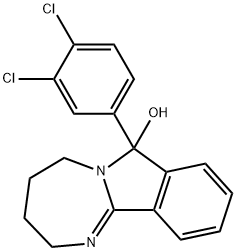 2,3,4,5-Tetrahydro-7-(3,4-dichlorophenyl)-7H-[1,3]diazepino[2,1-a]isoindol-7-ol Struktur