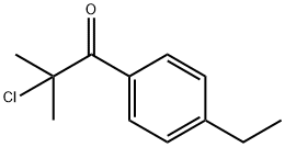 2-Chloro-1-(4-ethylphenyl)-2-methyl-1-propanone Struktur