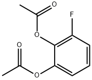 Diacetic acid 3-fluoro-1,2-phenylene ester Struktur