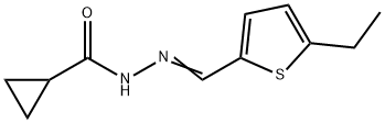 Cyclopropanecarboxylic acid, [(5-ethyl-2-thienyl)methylene]hydrazide (9CI) Struktur