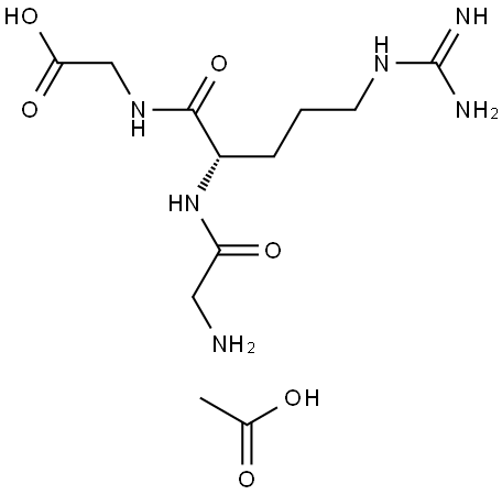 GLY-GLY-ARG ACETATE SALT Struktur