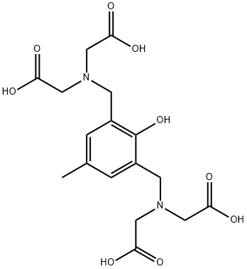 ((3-[(BIS-CARBOXYMETHYL-AMINO)-METHYL]-2-HYDROXY-5-METHYL-BENZYL)-CARBOXYMETHYL-AMINO)-ACETIC ACID Struktur