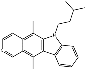 5,11-Dimethyl-6-(3-methylbutyl)-6H-pyrido(4,3-b)carbazole Struktur