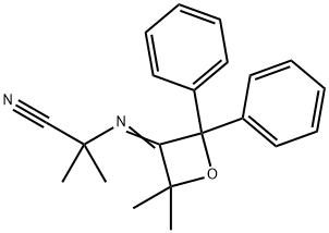 2-[(2,2-Dimethyl-4,4-diphenyloxetan-3-ylidene)amino]-2-methylpropanenitrile Struktur