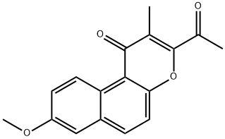 3-Acetyl-8-methoxy-2-methyl-1H-naphtho[2,1-b]pyran-1-one Struktur