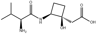 (1S)-2β-[[(S)-2-アミノ-3-メチル-1-オキソブチル]アミノ]-1β-ヒドロキシシクロブタン酢酸 化學構(gòu)造式