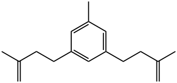 1-Methyl-3,5-bis(3-methyl-3-butenyl)benzene Struktur