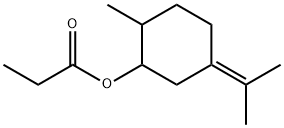 2-methyl-5-(1-methylethylidene)cyclohexyl propionate Struktur