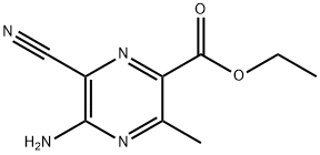 Pyrazinecarboxylic acid, 5-amino-6-cyano-3-methyl-, ethyl ester (9CI) Struktur