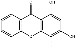 1,3-Dihydroxy-4-methyl-9H-xanthen-9-one Struktur