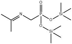 [(Isopropylideneamino)methyl]phosphonic acid bis(trimethylsilyl) ester Struktur