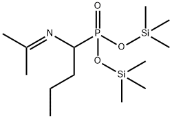 [1-(Isopropylideneamino)butyl]phosphonic acid bis(trimethylsilyl) ester Struktur