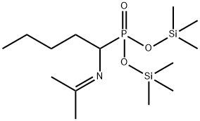 [1-(Isopropylideneamino)pentyl]phosphonic acid bis(trimethylsilyl) ester Struktur