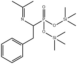 [1-(Isopropylideneamino)-2-phenylethyl]phosphonic acid bis(trimethylsilyl) ester Struktur