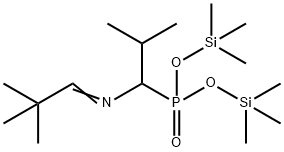 [1-[(2,2-Dimethylpropylidene)amino]-2-methylpropyl]phosphonic acid bis(trimethylsilyl) ester Struktur