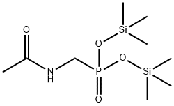 [(Acetylamino)methyl]phosphonic acid bis(trimethylsilyl) ester Struktur