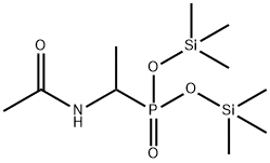 [1-(Acetylamino)ethyl]phosphonic acid bis(trimethylsilyl) ester Struktur