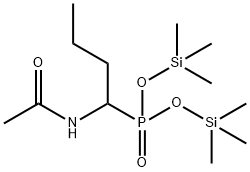 [1-(Acetylamino)butyl]phosphonic acid bis(trimethylsilyl) ester Struktur