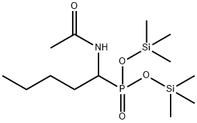 [1-(Acetylamino)pentyl]phosphonic acid bis(trimethylsilyl) ester Struktur