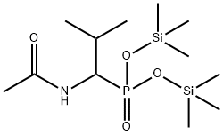 [1-(Acetylamino)-2-methylpropyl]phosphonic acid bis(trimethylsilyl) ester Struktur