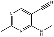 5-Pyrimidinecarbonitrile, 2-methyl-4-(methylamino)- (9CI) Struktur