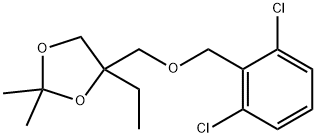 4-[[(2,6-Dichlorophenyl)methoxy]methyl]-4-ethyl-2,2-dimethyl-1,3-dioxolane Struktur