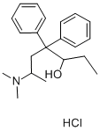 (R*,R*)-(+-)-beta-(2-(Dimethylamino)propyl)-alpha-ethyl-beta-phenylben zeneethanol HCl Struktur