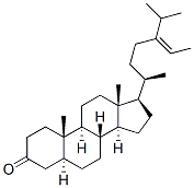 Stigmast-24(28)-en-3-one, (5alpha)- Struktur