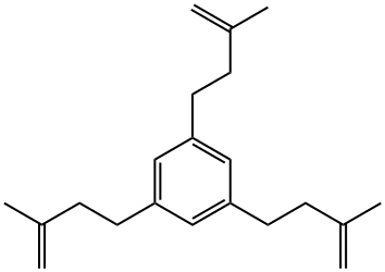 1,3,5-Tris(3-methyl-3-butenyl)benzene Struktur