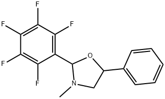 3-Methyl-2-(pentafluorophenyl)-5-phenyloxazolidine Struktur