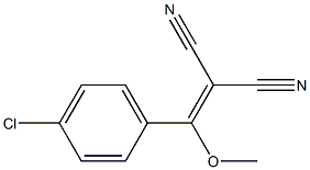 [(4-Chlorophenyl)methoxymethylene]propanedinitrile Struktur