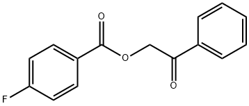 4-Fluorobenzoic acid phenacyl ester Struktur