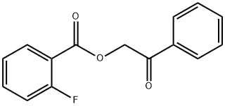 2-Fluorobenzoic acid phenacyl ester Struktur