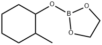 2-[(2-Methylcyclohexyl)oxy]-1,3,2-dioxaborolane Struktur