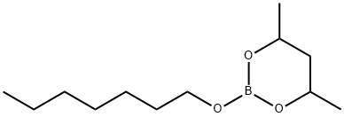 2-Heptyloxy-4,6-dimethyl-1,3,2-dioxaborinane Struktur