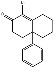 1-Bromo-4,4a,5,6,7,8-hexahydro-4a-phenyl-2(3H)-naphthalenone Struktur