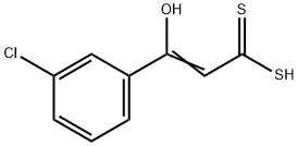 3-(3-Chlorophenyl)-3-hydroxypropenedithioic acid Struktur