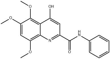 4-Hydroxy-5,6,8-trimethoxy-N-phenyl-2-quinolinecarboxamide Struktur