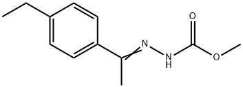 Hydrazinecarboxylic acid, [1-(4-ethylphenyl)ethylidene]-, methyl ester (9CI) Struktur