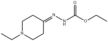 Hydrazinecarboxylic acid, (1-ethyl-4-piperidinylidene)-, ethyl ester (9CI) Struktur