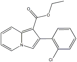 ethyl 2-(2-chlorophenyl)-1-indolizinecarboxylate Struktur