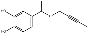 1,2-Benzenediol, 4-[1-(2-butynyloxy)ethyl]- (9CI) Struktur