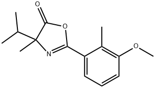 5(4H)-Oxazolone,  2-(3-methoxy-2-methylphenyl)-4-methyl-4-(1-methylethyl)- Struktur