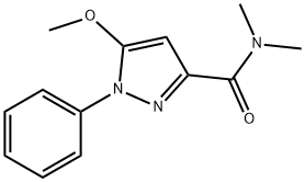 N,N-Dimethyl-5-methoxy-1-phenyl-1H-pyrazole-3-carboxamide Struktur