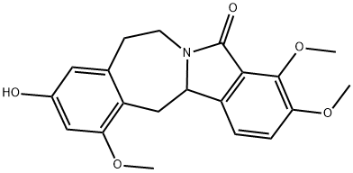 7,8,13,13a-Tetrahydro-10-hydroxy-3,4,12-trimethoxy-5H-isoindolo[1,2-b][3]benzazepin-5-one Struktur