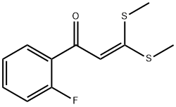 1-(2-FLUORO-PHENYL)-3,3-BIS-METHYLSLFANYL-PROPENONE Struktur