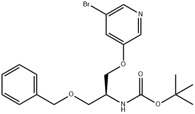 [1-BenzyloxyMethyl-2-(5-broMo-pyridin-3-yloxy)-ethyl]-carbaMic acid tert-butyl ester Struktur