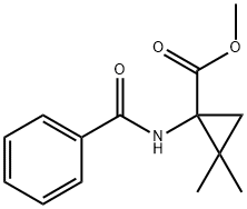 Cyclopropanecarboxylic acid, 1-(benzoylamino)-2,2-dimethyl-, methyl ester Struktur