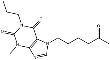 3-Methyl-7-(5-oxohexyl)-1-propylxanthine Struktur