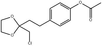 4-[2-[2-(Chloromethyl)-1,3-dioxolan-2-yl]ethyl]phenol acetate Struktur